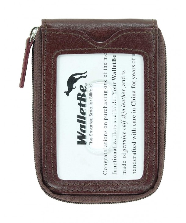 WalletBe Zipper Pocket Wallet Whiskey