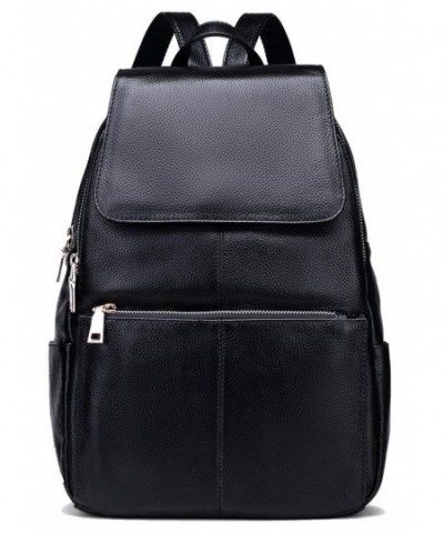 Coolcy Casual Genuine Leather Backpack