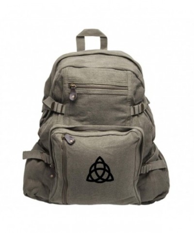 Triquetra Pagan Wiccan Canvas Backpack