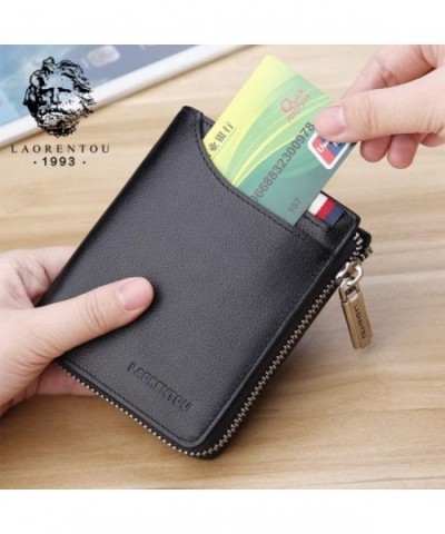 Men RFID Blocking Genuine Leather Bifold Wallet Multi Card Holder Coin ...