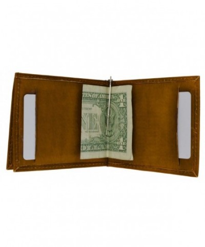 Leather Bi fold Money Clip 93CF