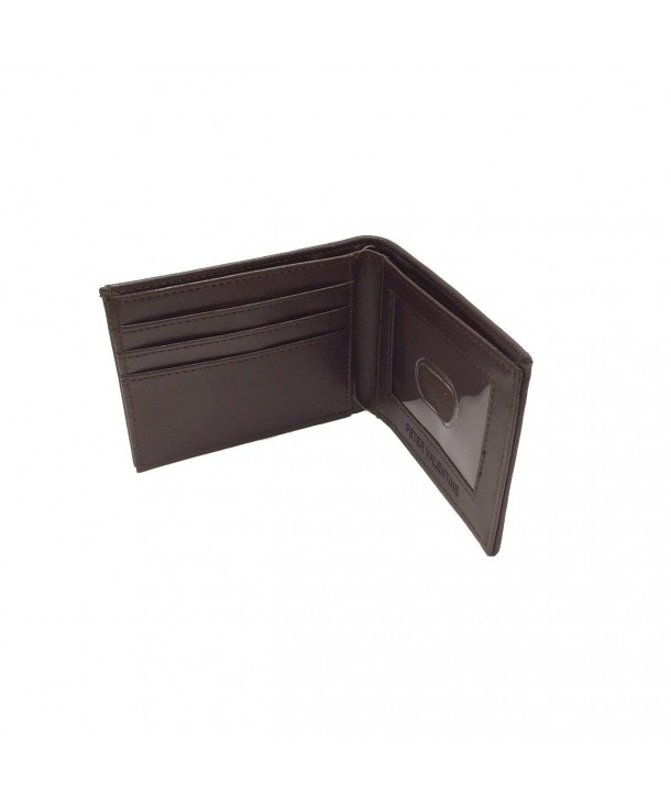Black Brown Bifold Leather Wallet