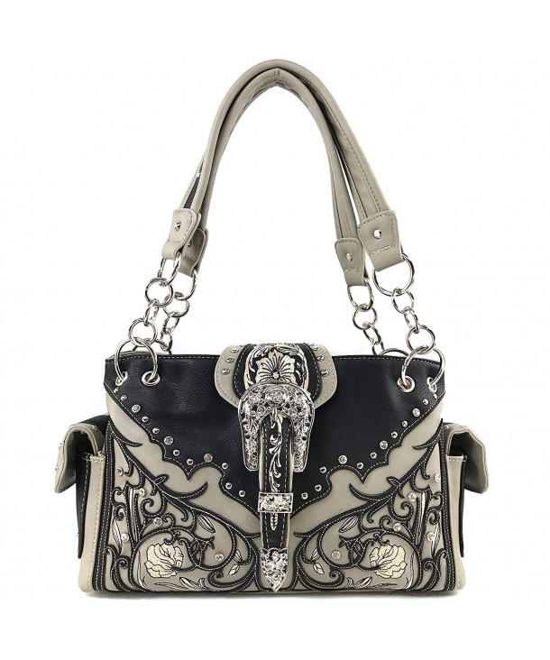 Justin West Concealed Embroidered Crossbody
