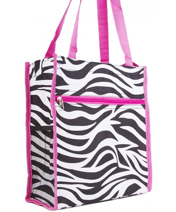 Zebra Print Tote Bag Pink