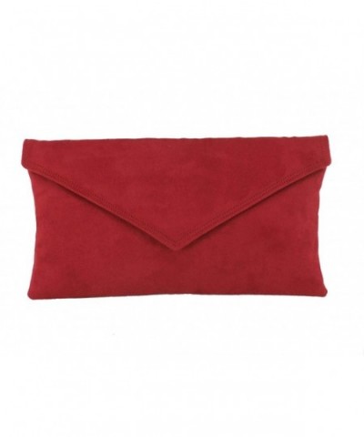 Womens Envelope Clutch Shoulder Red
