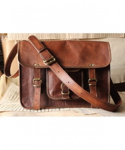 Handmade Leather Messenger Briefcase Satchel