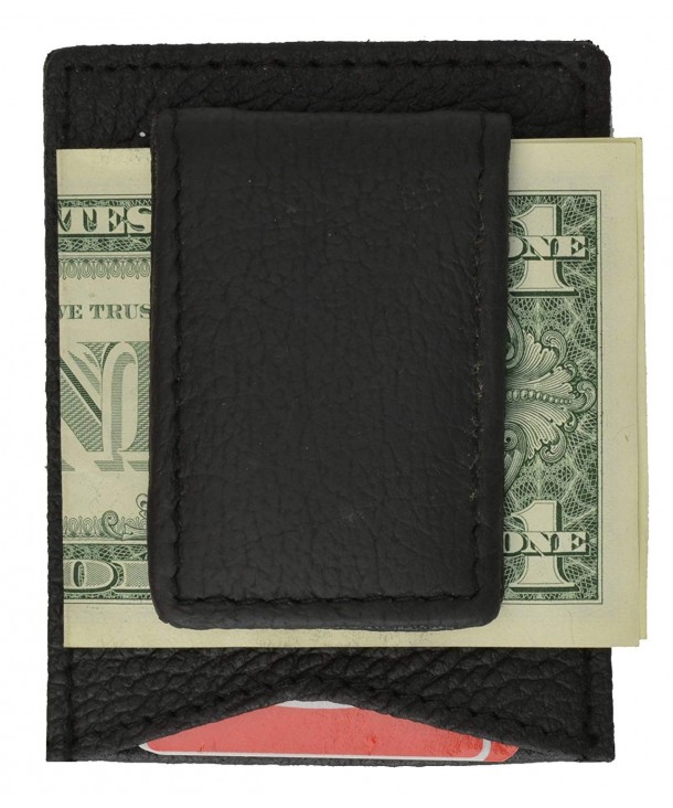 Leather Money Clip Black 910R