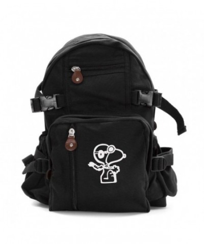 Snoopy Teardrop Backpack Leather Accents