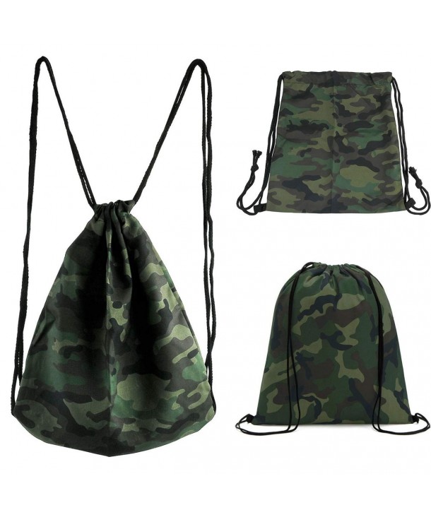 CHIC DIARY Drawstring Backpack Camouflage