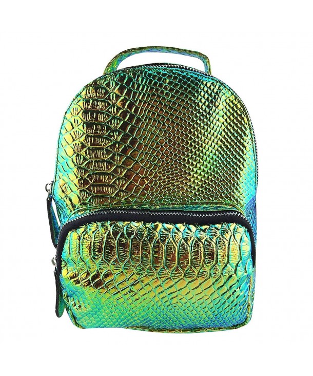 Flada Hologram Backpack Snakeskin Goldgreen