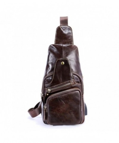 Leather Crossbody Shoulder Outdoor Backpack