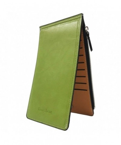 Womens Multi Zipper Wallet B Green