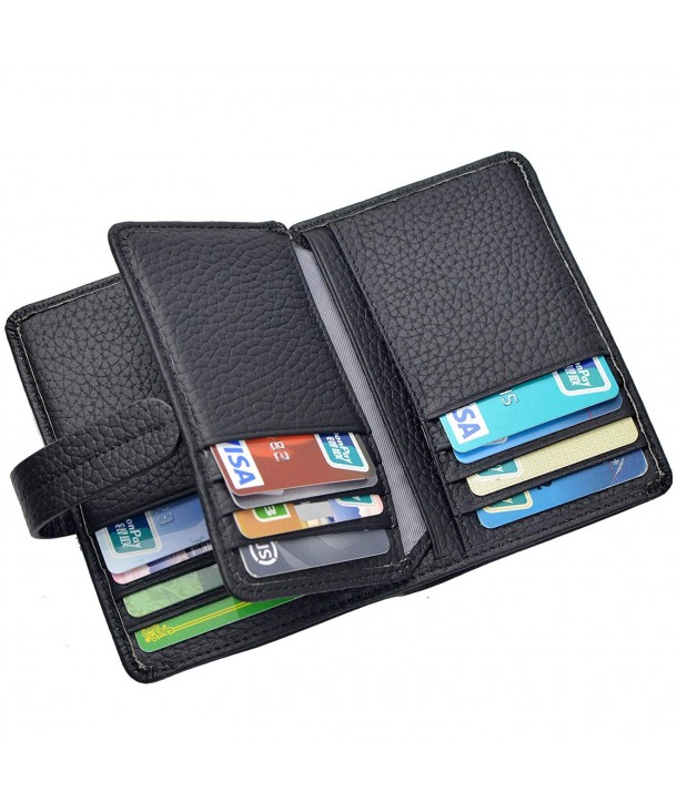 Women's RFID Blocking Security Leather Small Compact Billfold Ladies ...