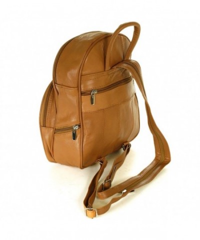 Leather Backpack Convertible Multiple Organizer - Light Brown - CR18E20M93R