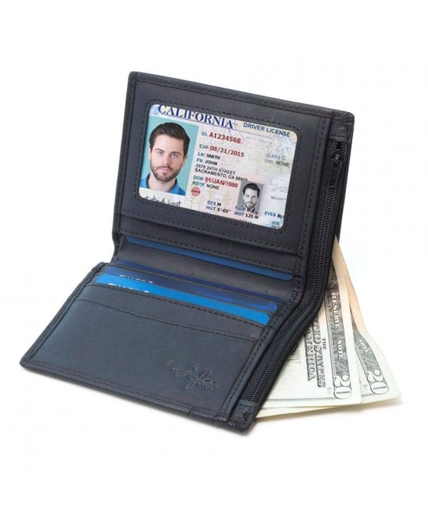 RFID Blocking Bifold Leather Wallet