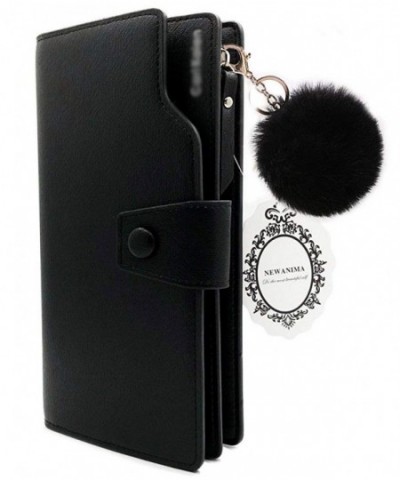 Wallet NEWANIMA Multi card Zipper Clutch Style3 Black