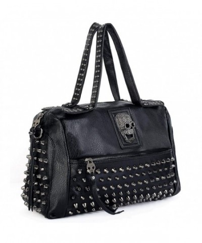 UTO Studded Handbag Leather Shoulder