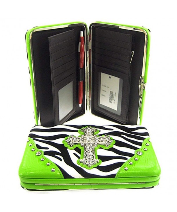 Gorgeous Zebra Rhinestone Wallet Clutch