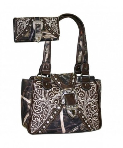Western Concealed Embroidered Buckle Handbag