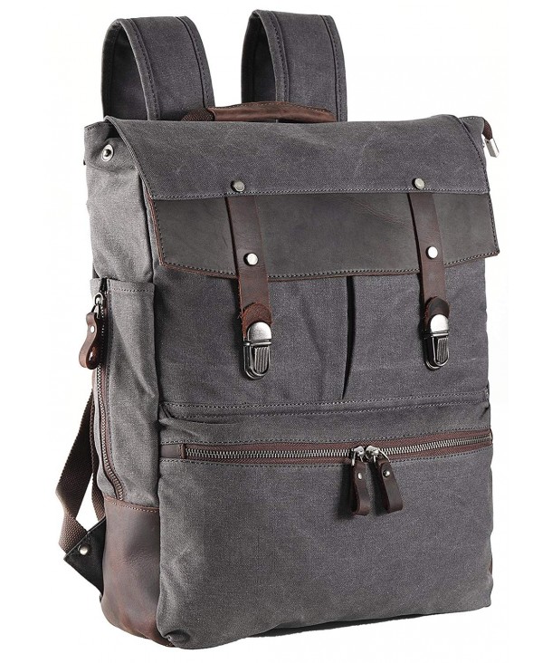 ZEKAR Leather Backpack Vintage Rucksack