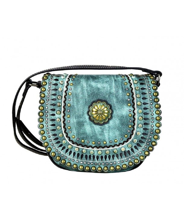 Montana West Hipster Messenger Turquoise
