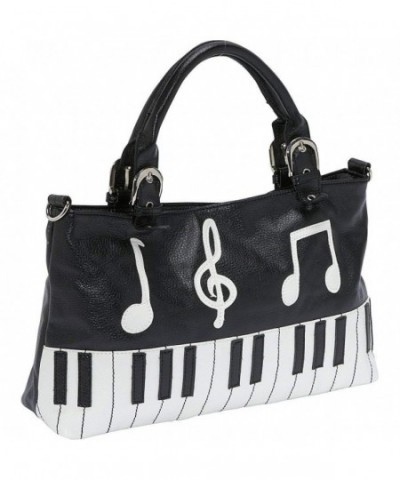 Ashley Piano Keyboard Handbag Black
