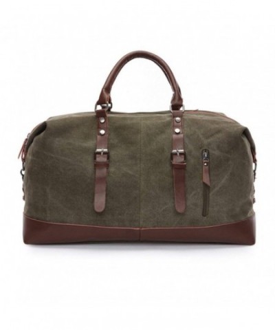 Sechunk Canvas Leather Travel Duffle