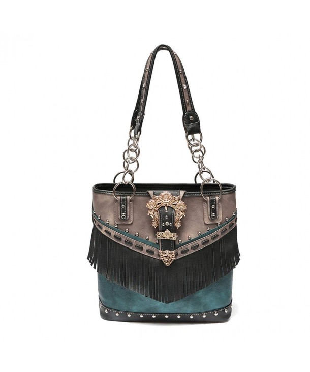 Western Handbag Accented Two Toned Concealed