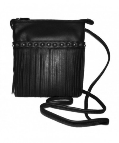 Cowhide Leather Fringe Cross body Handbag