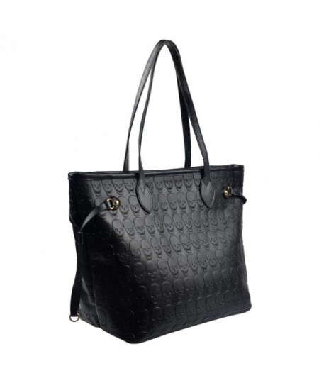 Women Devil Skull Purse Handbags Pu Leather Top-Handle Satchel Shopping