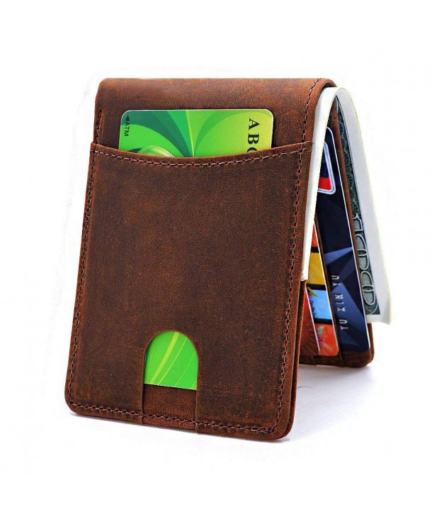 Pocket Wallets Bifold Genuine Leather