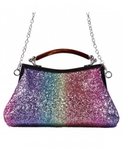 xhorizon Glitter Evening Handbag Rainbow