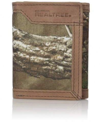 RealTree Leather Canvas Trifold Wallet